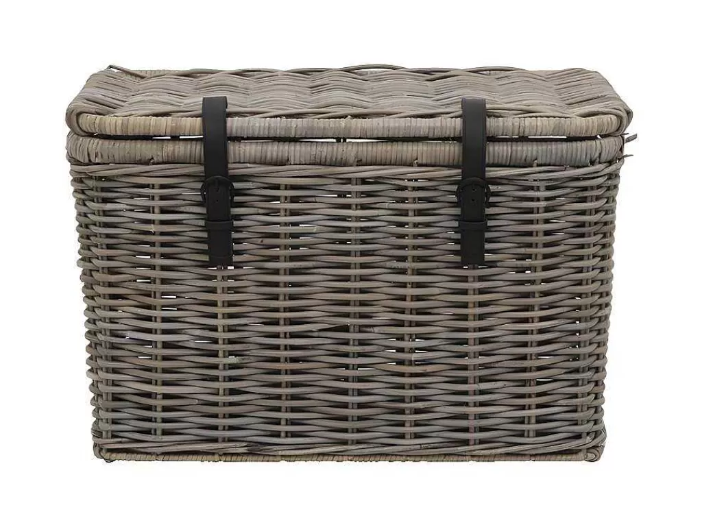 Acessórios De Arrumação*OZAIA Conjunto De 2 Malas Em Kubu De C80 X L45 X A55 Cm E C70 X L35 X A45 Cm Cor Cinza Natural - Nefta