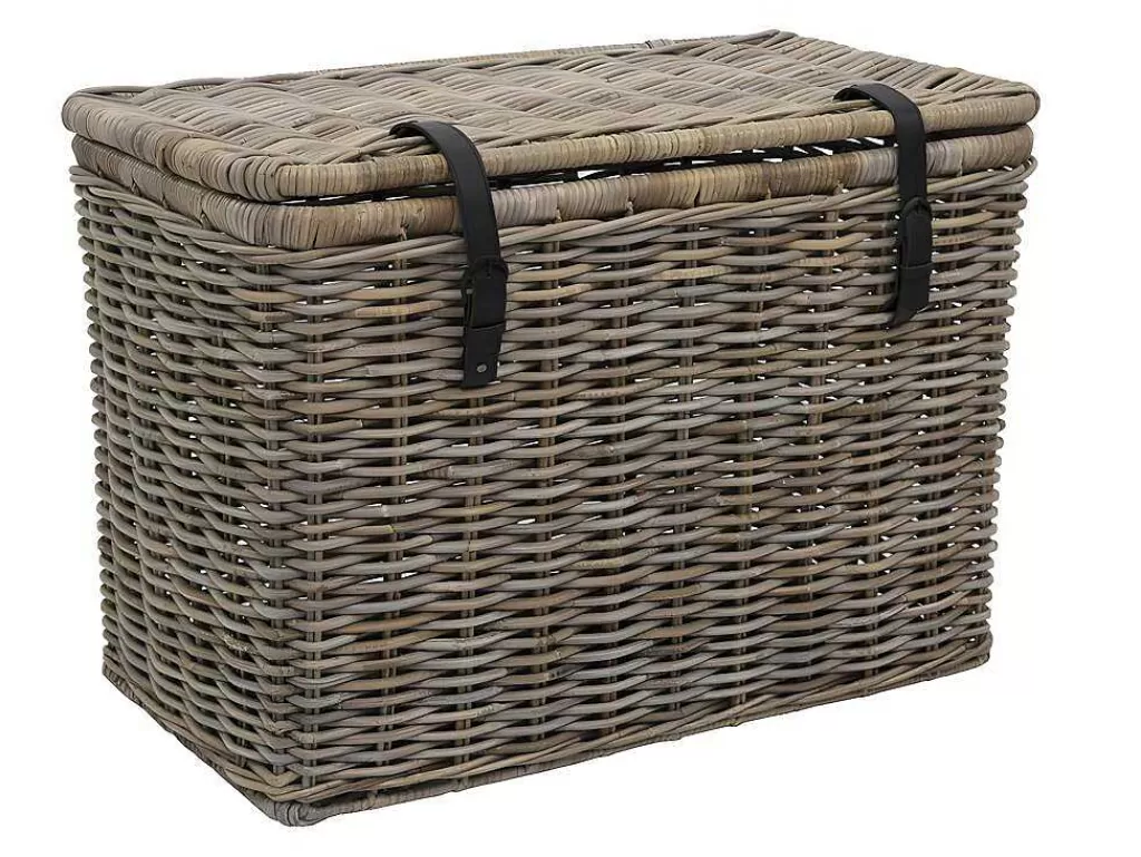 Acessórios De Arrumação*OZAIA Conjunto De 2 Malas Em Kubu De C80 X L45 X A55 Cm E C70 X L35 X A45 Cm Cor Cinza Natural - Nefta