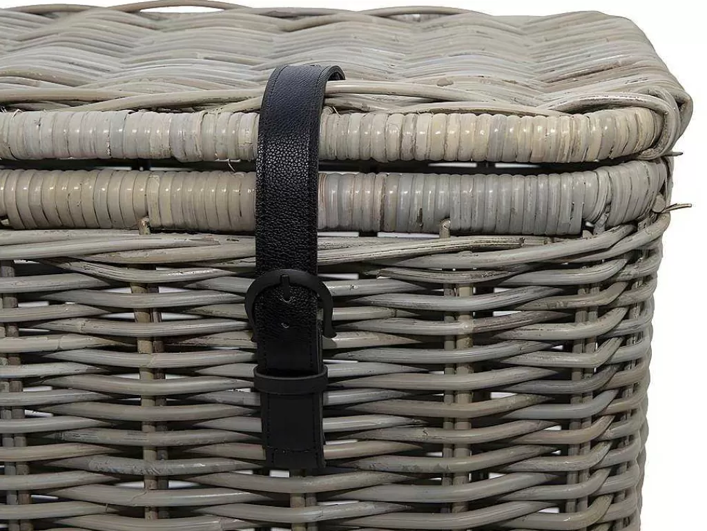Acessórios De Arrumação*OZAIA Conjunto De 2 Malas Em Kubu De C80 X L45 X A55 Cm E C70 X L35 X A45 Cm Cor Cinza Natural - Nefta