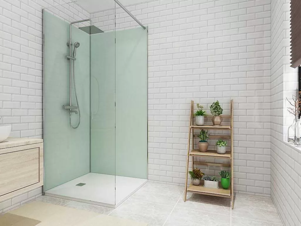 Painel De Parede Para Duche*Shower & Design Conjunto De 2 Paineis De Parede De Casa De Banho Com Perfis Incluidos De 2X L. 90 X A. 210 Cm