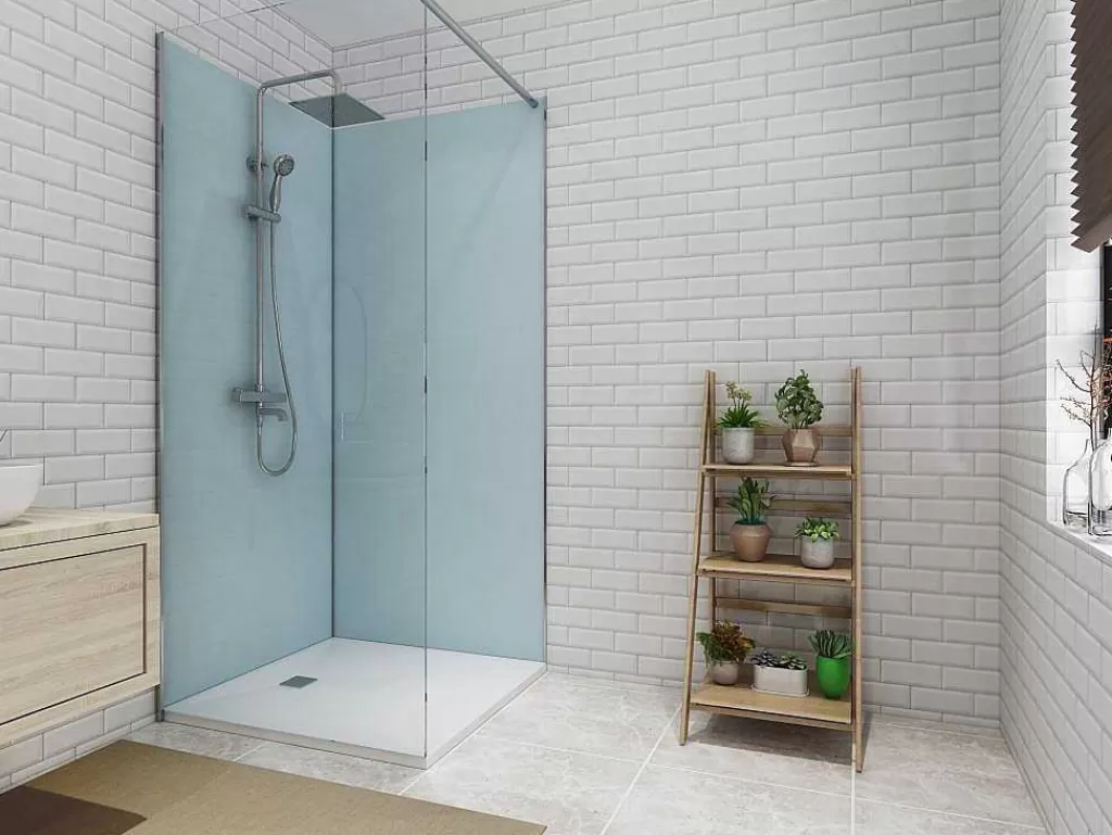 Painel De Parede Para Duche*Shower & Design Conjunto De 2 Paineis De Parede De Casa De Banho Com Perfis Incluidos De 2X L. 90 X A. 210 Cm