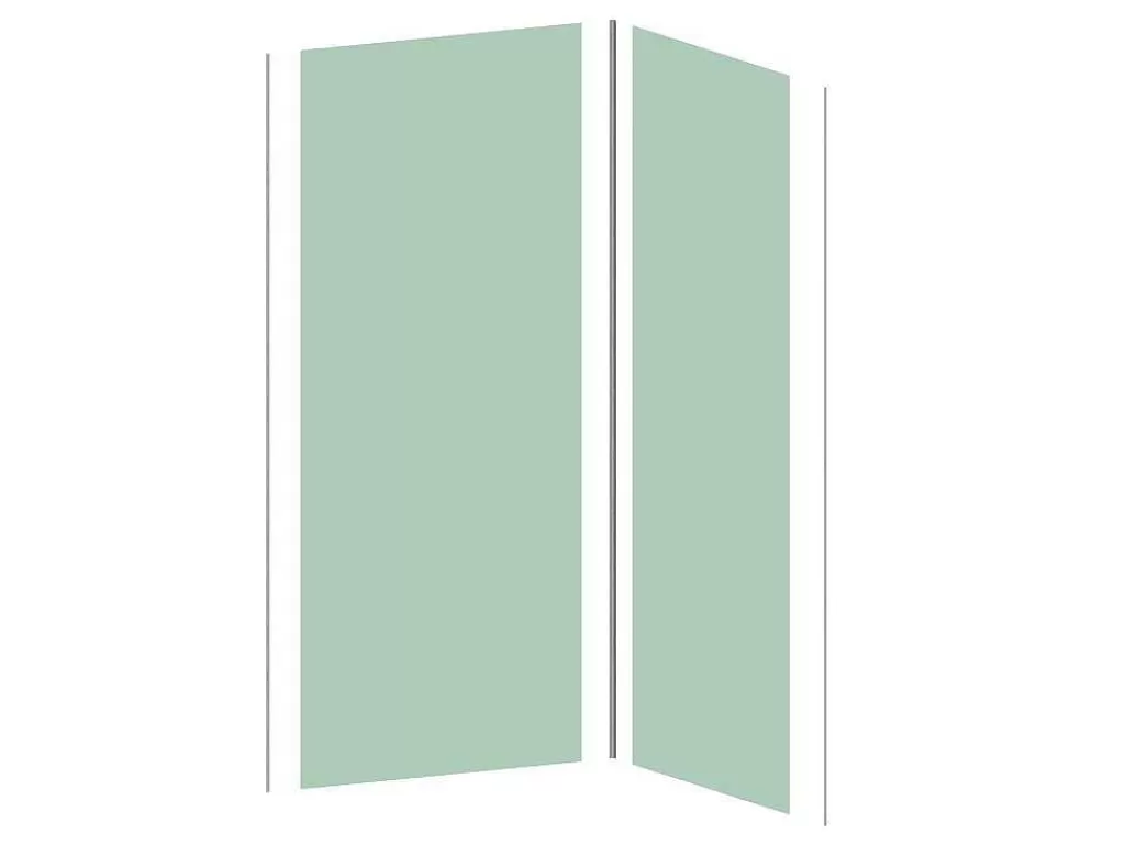 Painel De Parede Para Duche*Shower & Design Conjunto De 2 Paineis De Parede De Casa De Banho Com Perfis Incluidos De 2X L. 90 X A. 210 Cm