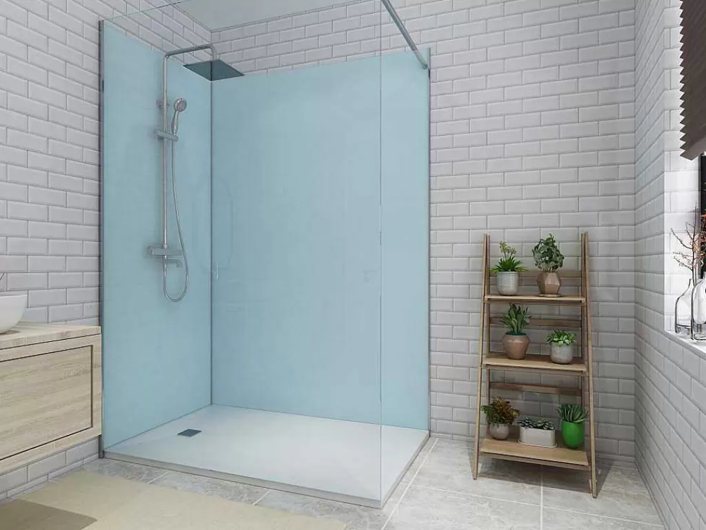 Painel De Parede Para Duche*Shower & Design Conjunto De 2 Paineis De Parede De Casa De Banho Com Perfis Incluidos De C. 90 X L. 120 X A. 210 Cm