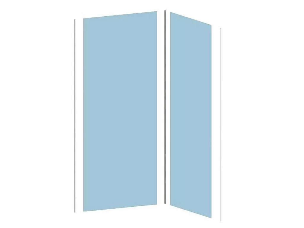 Painel De Parede Para Duche*Shower & Design Conjunto De 2 Paineis De Parede De Casa De Banho Com Perfis Incluidos De C. 90 X L. 120 X A. 210 Cm