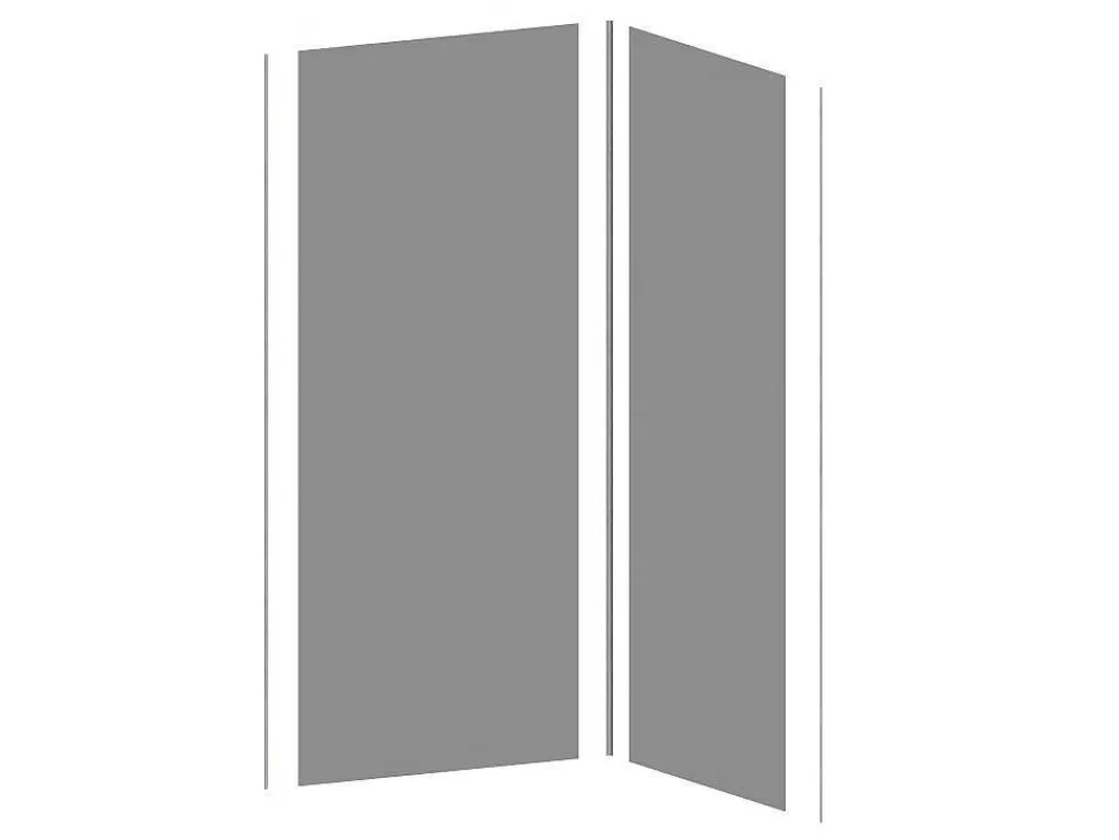 Painel De Parede Para Duche*Shower & Design Conjunto De 2 Paineis De Parede De Casa De Banho Com Perfis Incluidos De C. 90 X L. 120 X A. 210 Cm
