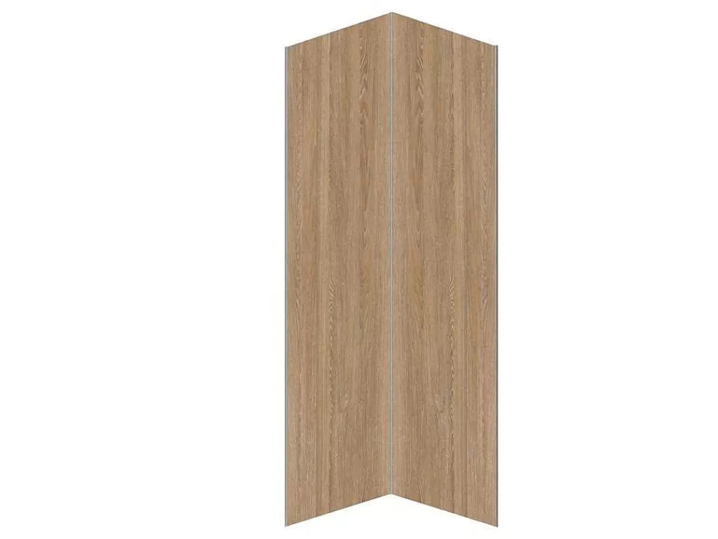 Painel De Parede Para Duche*Shower & Design Conjunto De 2 Paineis De Parede De Duche Efeito De Madeira Aluminio Com Perfis 2 X L90 X A210 Cm - Eneko