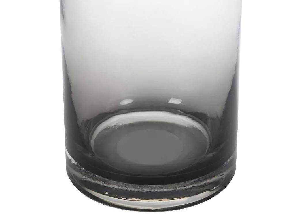 Objeto De Decoração Interior*OZAIA Conjunto De 2 Vasos Em Vidro De Cor A. 25 E A. 30 Cm Vidro Cinzento Fumado - Valoit