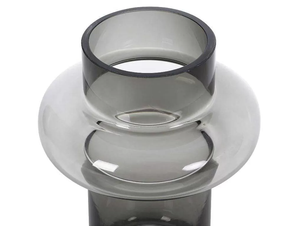 Objeto De Decoração Interior*OZAIA Conjunto De 2 Vasos Em Vidro De Cor A. 25 E A. 30 Cm Vidro Cinzento Fumado - Valoit