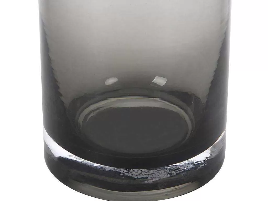 Objeto De Decoração Interior*OZAIA Conjunto De 2 Vasos Em Vidro De Cor A. 25 E A. 30 Cm Vidro Cinzento Fumado - Valoit