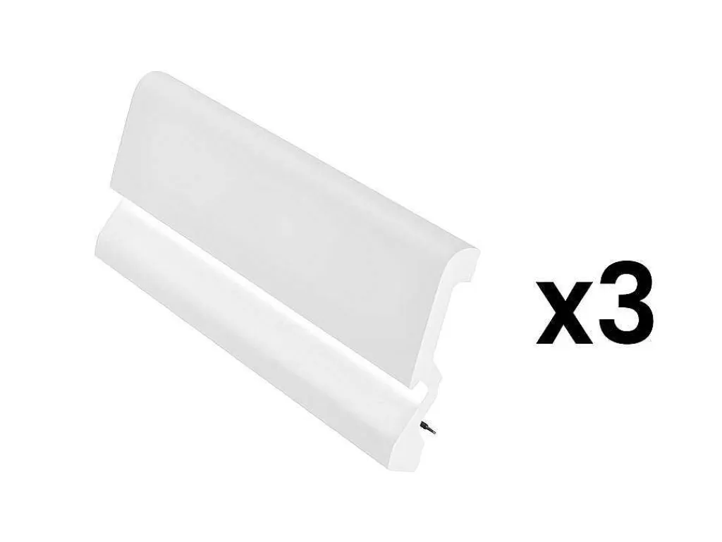 Rodape*Vente-unique Conjunto De 3 RodaPés Em Polistireno C290 X A10 Cm Branco - Coreo