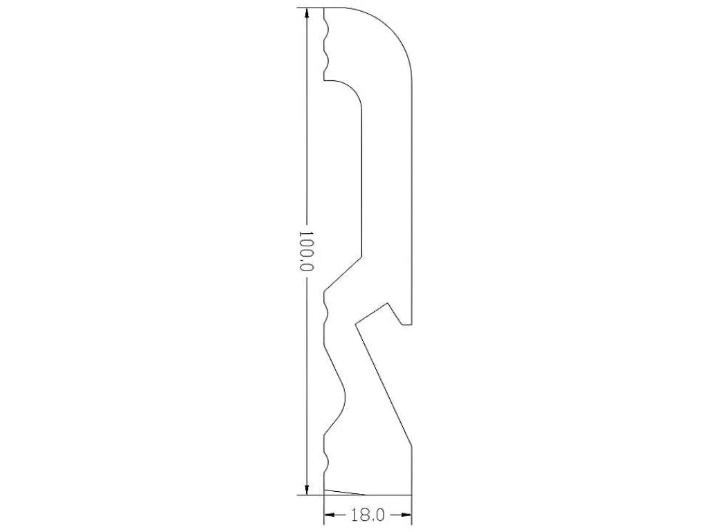 Rodape*Vente-unique Conjunto De 3 RodaPés Em Polistireno C290 X A10 Cm Branco - Coreo