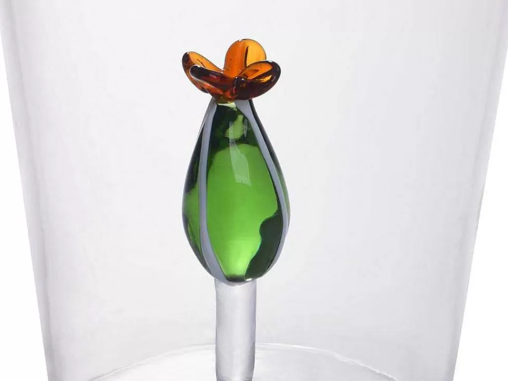 Louça E Utensílios De Cozinha*OZAIA Conjunto De 4 Copos Com Cactos Transparente E Verde D.8 X A.10 Cm - Puntia