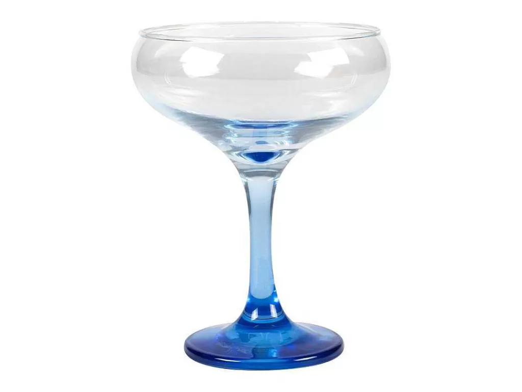 Louça E Utensílios De Cozinha*OZAIA Conjunto De 6 Copos De Cocktail Azuis Com Base - 32 Cl - D. 6,5 X A. 20 Cm - Coraly