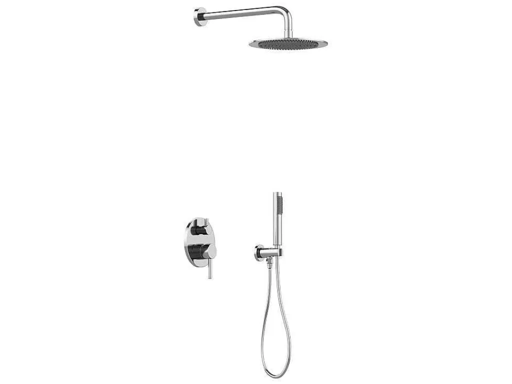 Coluna De Duche*Shower & Design Conjunto De Duche Encastravel Com Torneira Misturadora Mecanica Cor Niquel Escovado - Tamise