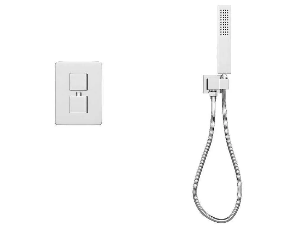 Coluna De Duche*Shower & Design Conjunto De Duche Encastravel Com Torneira Misturadora Termostatica Cor Niquel Escovado - Terek