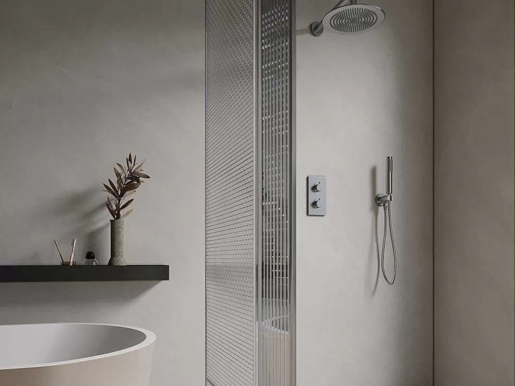 Promoções Casa De Banho & Bem-Estar*Shower & Design Conjunto De Duche Encastravel Com Torneira Misturadora Termostatica Cor Niquel Escovado - Timavo
