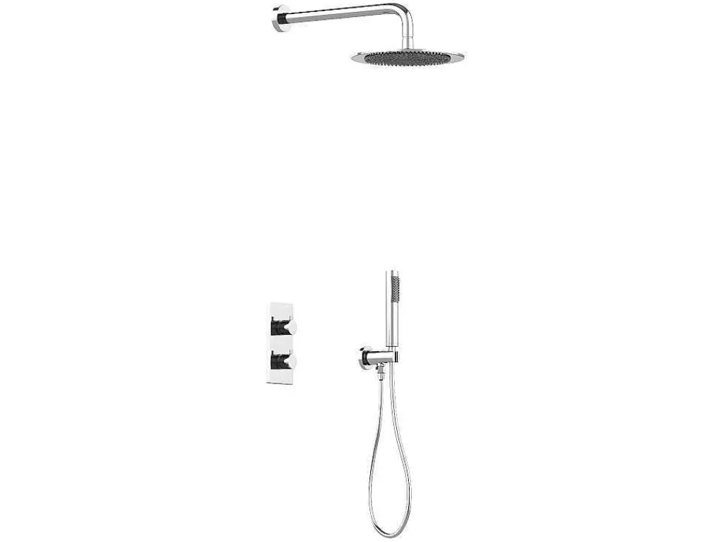Promoções Casa De Banho & Bem-Estar*Shower & Design Conjunto De Duche Encastravel Com Torneira Misturadora Termostatica Cor Niquel Escovado - Timavo