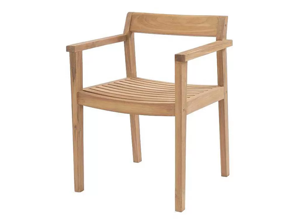 Conjunto Mesa E Cadeiras De Jardim*MYLIA Conjunto De Jantar De Jardim Em Teca, 1 Mesa C. 200 Cm + 6 Cadeiroes, Natural Claro - Allende