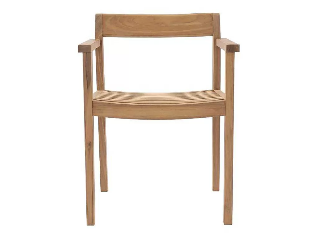 Conjunto Mesa E Cadeiras De Jardim*MYLIA Conjunto De Jantar De Jardim Em Teca, 1 Mesa C. 200 Cm + 6 Cadeiroes, Natural Claro - Allende