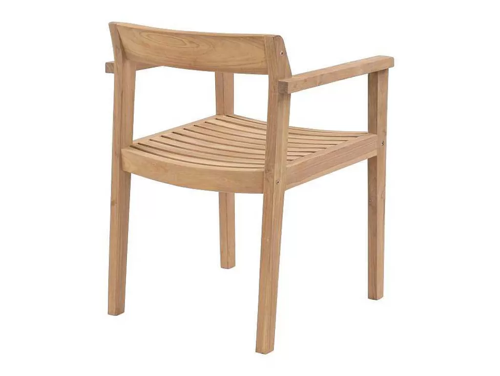 Conjunto Mesa E Cadeiras De Jardim*MYLIA Conjunto De Jantar De Jardim Em Teca, 1 Mesa C. 200 Cm + 6 Cadeiroes, Natural Claro - Allende
