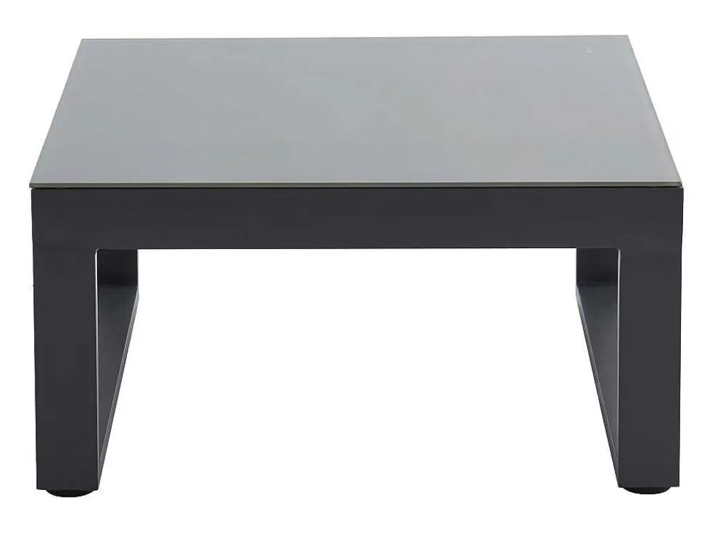 Conjunto Relax De Jardim*MYLIA Conjunto De Jardim Em Aluminio: Mesa De Centro E Sofá De Canto Levadico, 6 Lugares - Antracite - Palaos Ii De