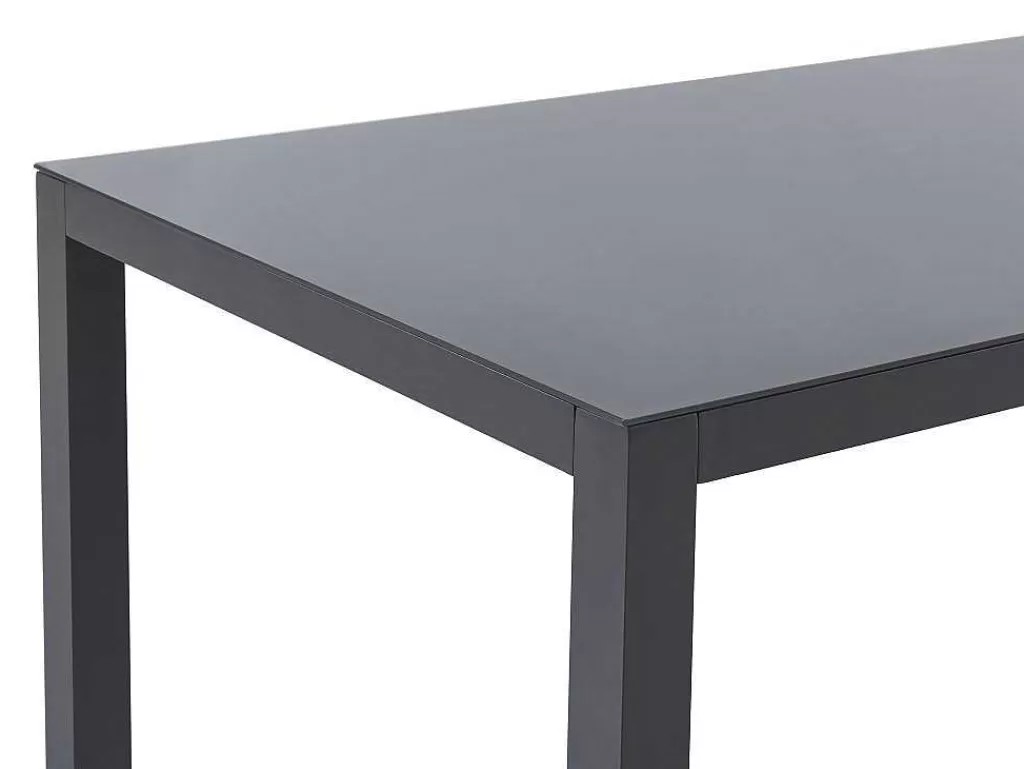 Conjunto Mesa E Cadeiras De Jardim*MYLIA Conjunto De Jardim Em Aluminio, Uma Mesa C. 150 Cm E 6 Cadeiroes, Cinzento Antracite - Jolane