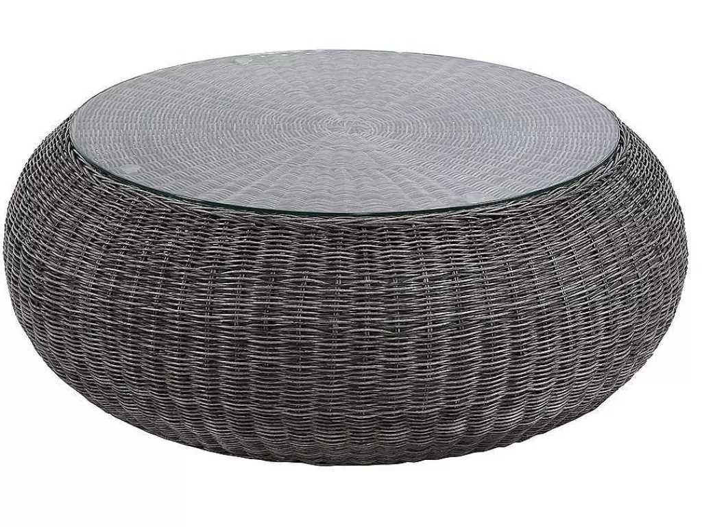 Conjunto Relax De Jardim*MYLIA Conjunto De Jardim Em Resina Entrancada: Sofá, 2 Cadeiroes E Mesa De Centro - Whiteheaven