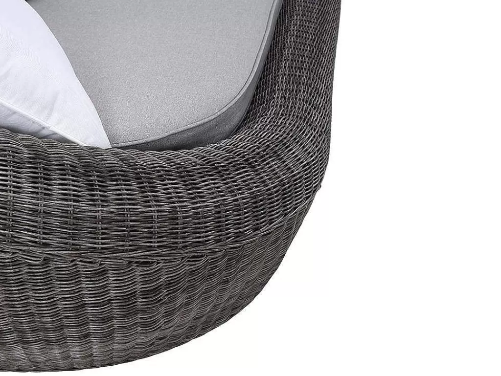 Conjunto Relax De Jardim*MYLIA Conjunto De Jardim Em Resina Entrancada: Sofá, 2 Cadeiroes E Mesa De Centro - Whiteheaven