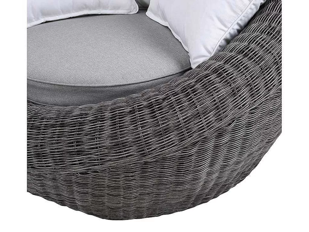 Conjunto Relax De Jardim*MYLIA Conjunto De Jardim Em Resina Entrancada: Sofá, 2 Cadeiroes E Mesa De Centro - Whiteheaven