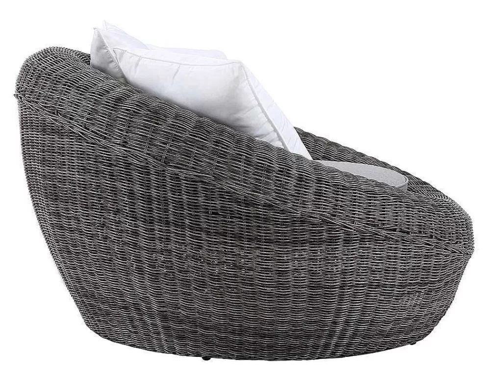 Conjunto Relax De Jardim*MYLIA Conjunto De Jardim Em Resina Entrancada: Sofá, 2 Cadeiroes E Mesa De Centro - Whiteheaven