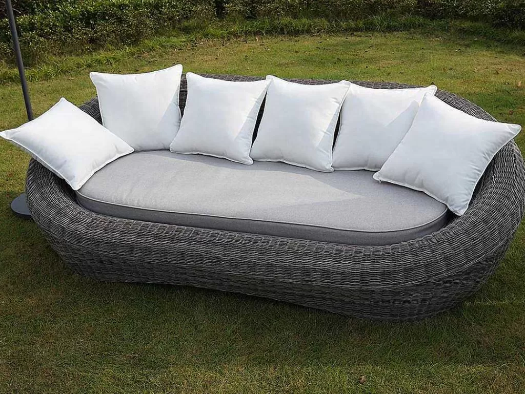 Conjunto Relax De Jardim*MYLIA Conjunto De Jardim Em Resina Entrancada: Sofá, 2 Cadeiroes E Mesa De Centro - Whiteheaven