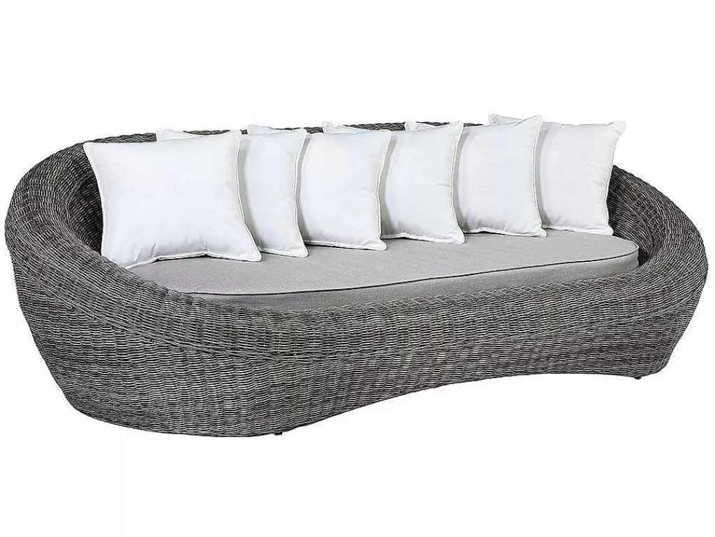 Conjunto Relax De Jardim*MYLIA Conjunto De Jardim Em Resina Entrancada: Sofá, 2 Cadeiroes E Mesa De Centro - Whiteheaven