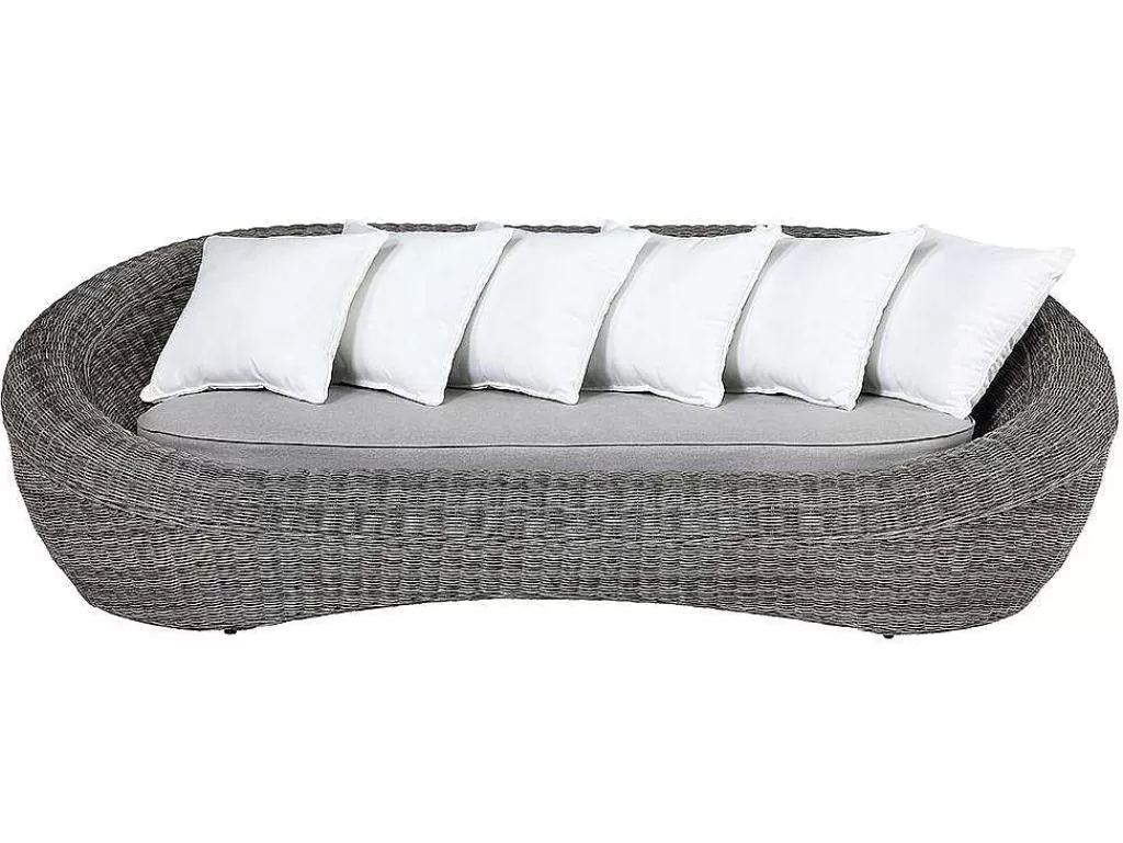 Conjunto Relax De Jardim*MYLIA Conjunto De Jardim Em Resina Entrancada: Sofá, 2 Cadeiroes E Mesa De Centro - Whiteheaven