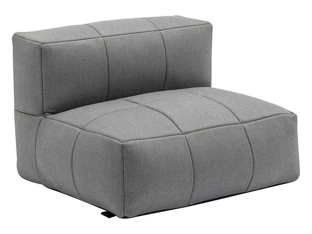 Conjunto Relax De Jardim*MYLIA Conjunto De Lazer De Jardim Modular 5 Lugares Em Tecido, 3 Cadeiroes, 1 Sofá De Canto, 1 Pufe E Uma Mesa De Centro Antracite - Livai De