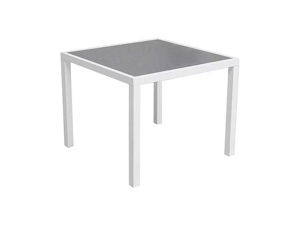 Conjunto Mesa E Cadeiras De Jardim*Happy Garden Conjunto De Moveis De Jardim Bergamo De 4 Lugares - Aluminio Branco