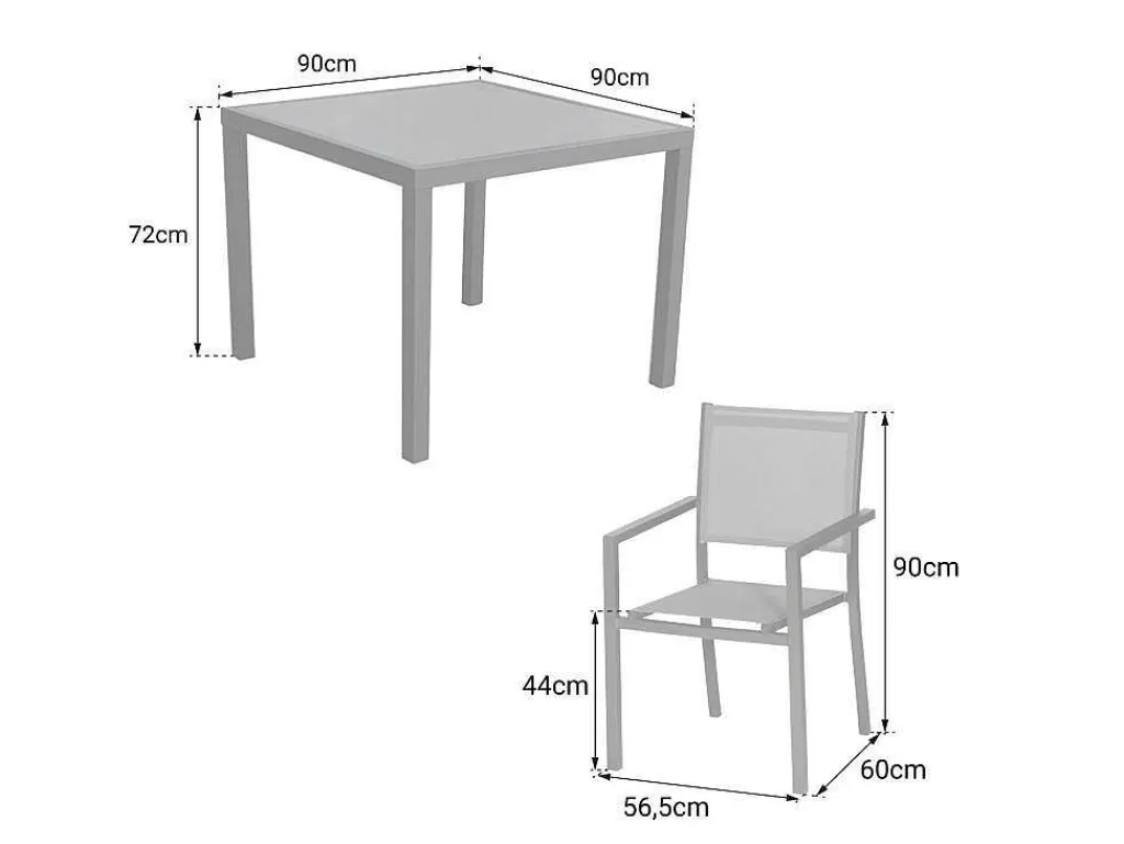 Conjunto Mesa E Cadeiras De Jardim*Happy Garden Conjunto De Moveis De Jardim Bergamo De 4 Lugares - Aluminio Branco