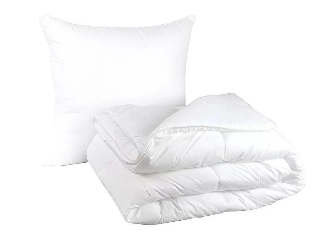 Almofada*DODO Conjunto Edredão Temperado 140X200 + 1 Almofada 60X60 Aqua-Pure - Capa 100% Algodao Biologico