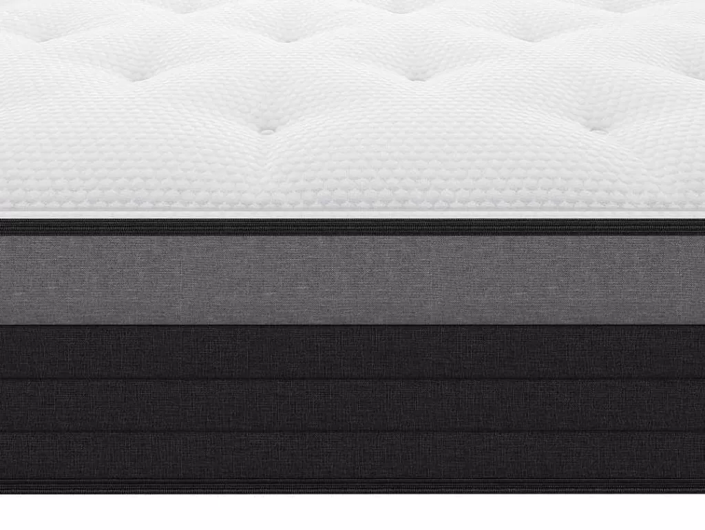 Conjunto Colchão E Sommier*Ysmée Conjunto Estrutura De Ripas + Colchão Com 1118 Molas Ensacadas Com Faixa Respiravel Airplay De Dremea Play Com EsPéssura De 24 Cm - 180 X 200 Cm