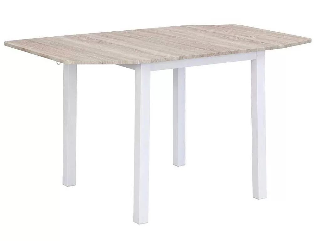 Promoções Sala*Vente-unique Conjunto Mesa + 4 Cadeiras Em Mdf E Metal Natural E Branco - Maewin