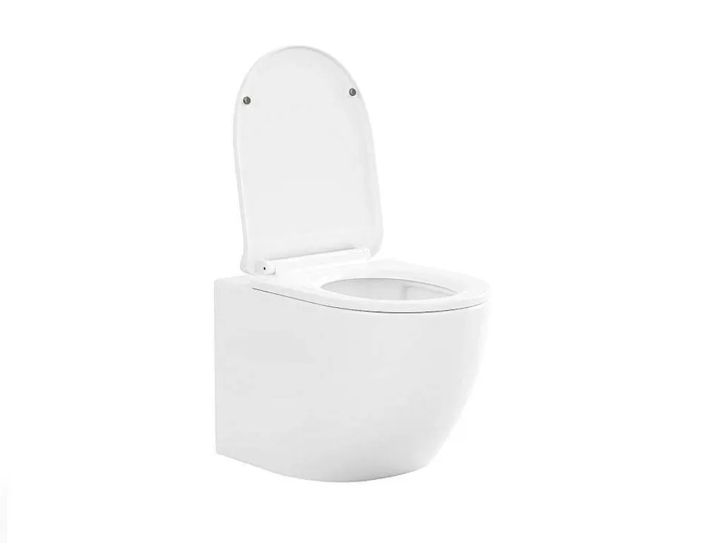Sanita Suspensa*Vente-unique Conjunto Sanita Suspensa Com Estrutura De Suporte Decorativa Branco Brilhante - Javoine