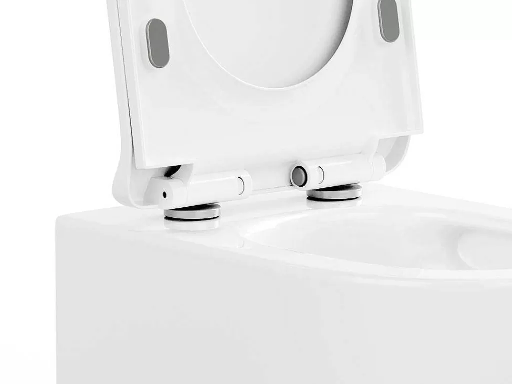 Sanita Suspensa*Vente-unique Conjunto Sanita Suspensa Com Estrutura De Suporte Decorativa Branco Brilhante - Javoine