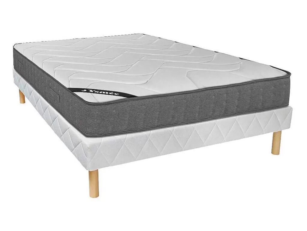 Conjunto Colchão E Sommier*Ysmée Conjunto Sommier + Colchão De Molas Ensacadas 5 Zonas Acolhimento Memória De Forma Esp. 23 Cm 160X200 Cm - Babylone De Ysmee