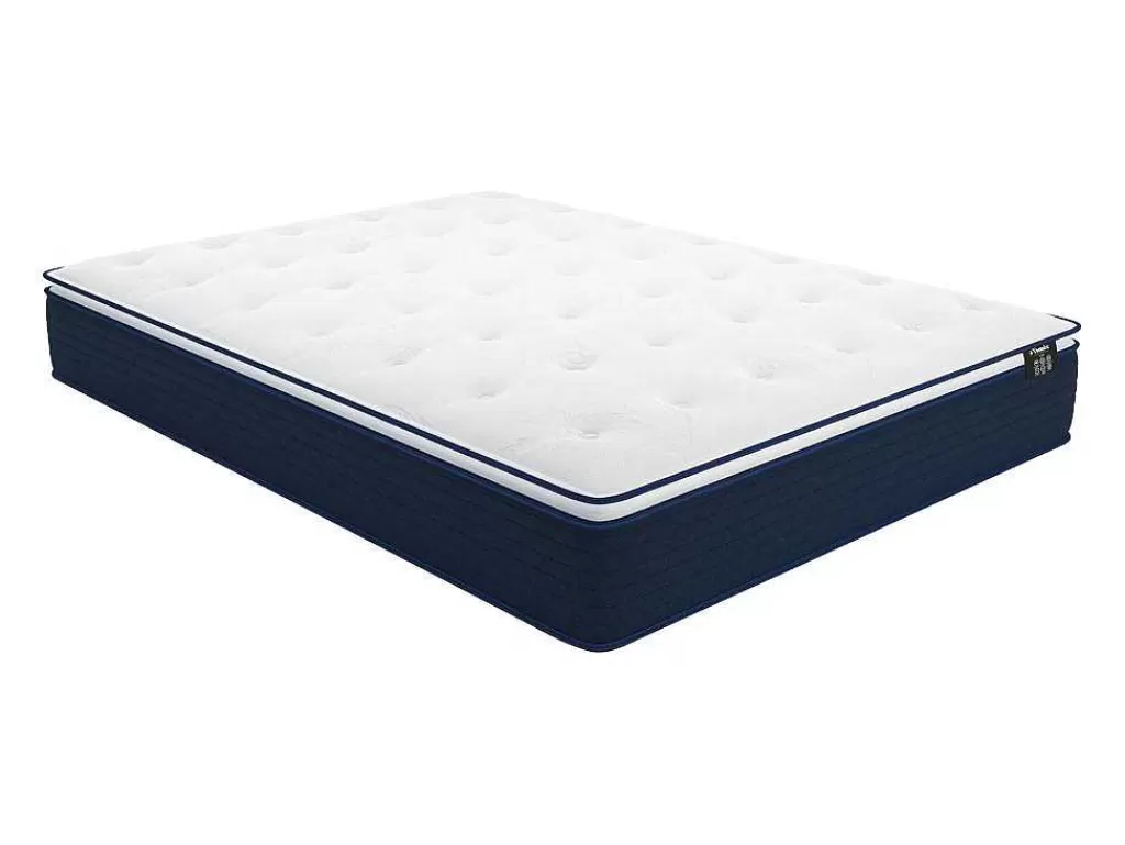 Conjunto Colchão E Sommier*Ysmée Conjunto Sommier + Colchão De Molas Ensacadas E Sobrecolchão Integrado 140X190 Cm - Altier Da Dreamea