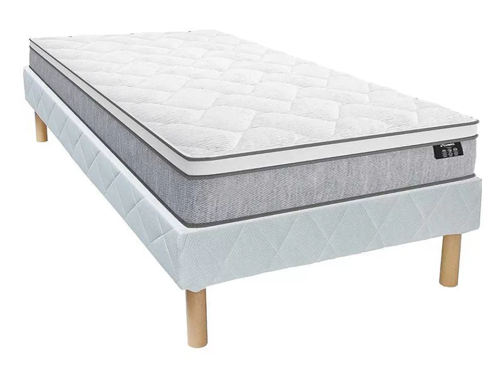 Conjunto Colchão E Sommier*Ysmée Conjunto Sommier + Colchão De Molas Ensacadas Esp. 22 Cm Serenite Da Ysmee - 90X190 Cm