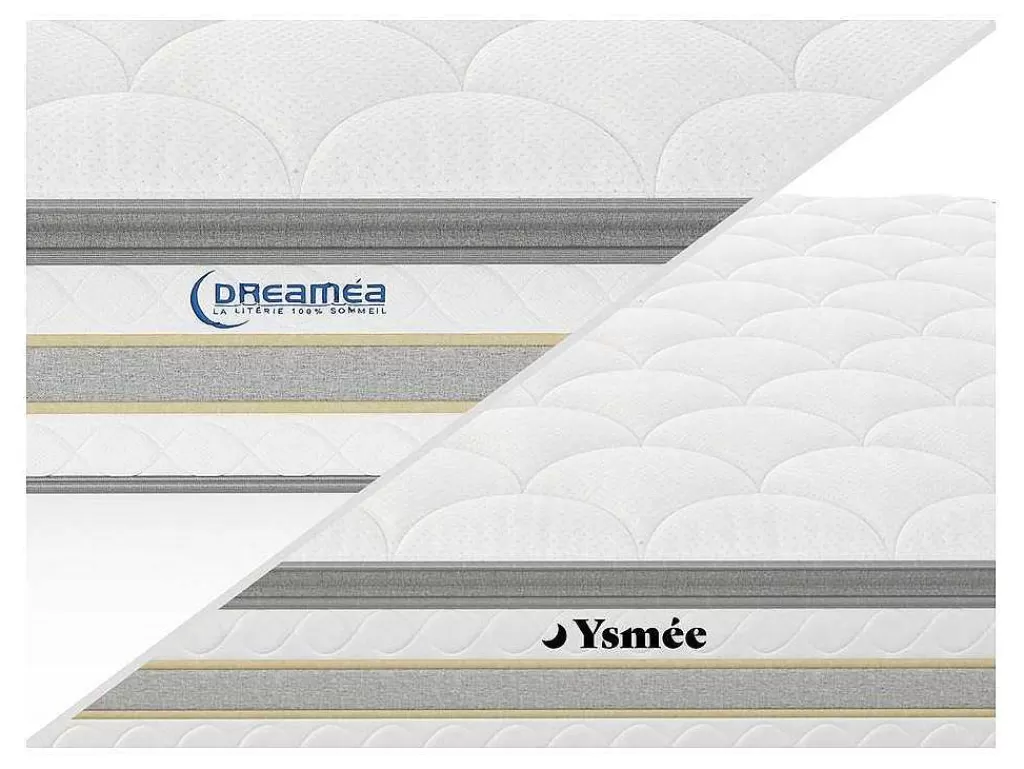 Conjunto Colchão E Sommier*Ysmée Conjunto Sommier + Colchão Molas Ensacadas E Sobrecolchão Integrado Canterbury Da Dreamea - 180 X 200 Cm