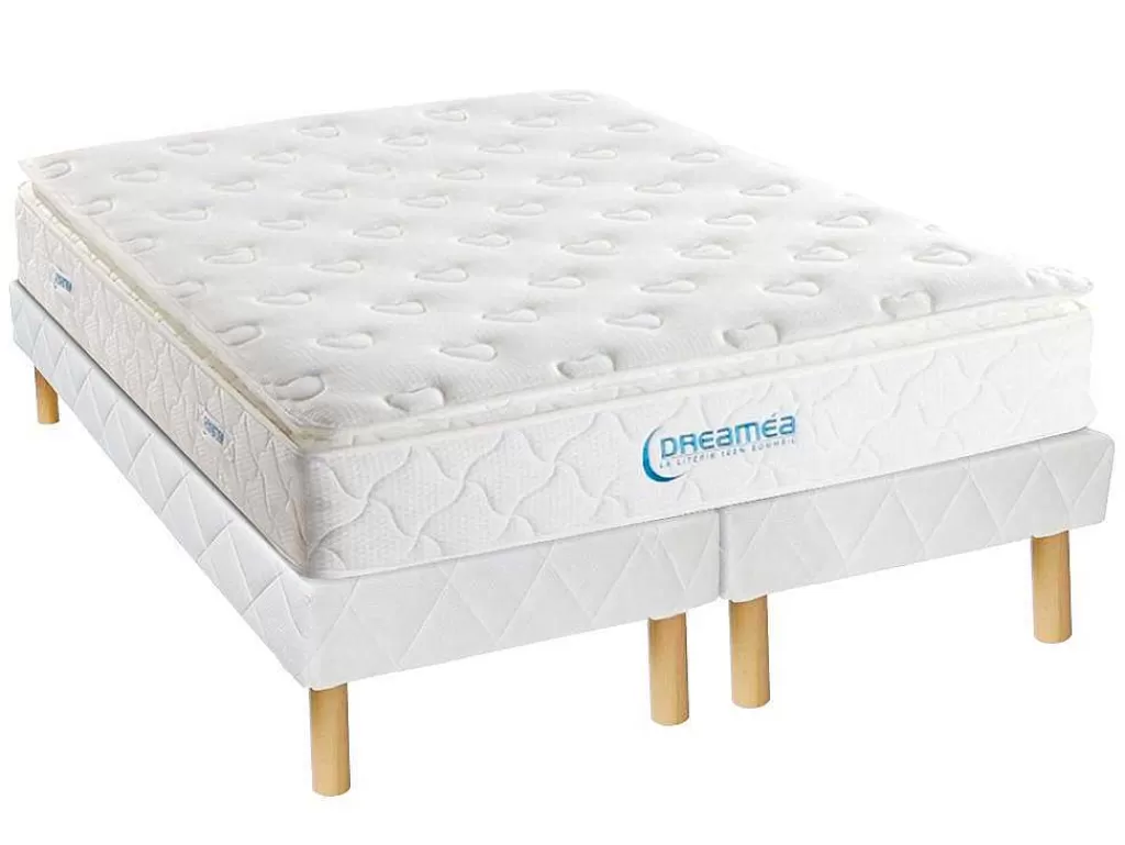 Conjunto Colchão E Sommier*DREAMEA Conjunto Sommier + Colchão Molas Ensacadas Sobrecolchão Integrado American Dream Da - 200 X 200 Cm