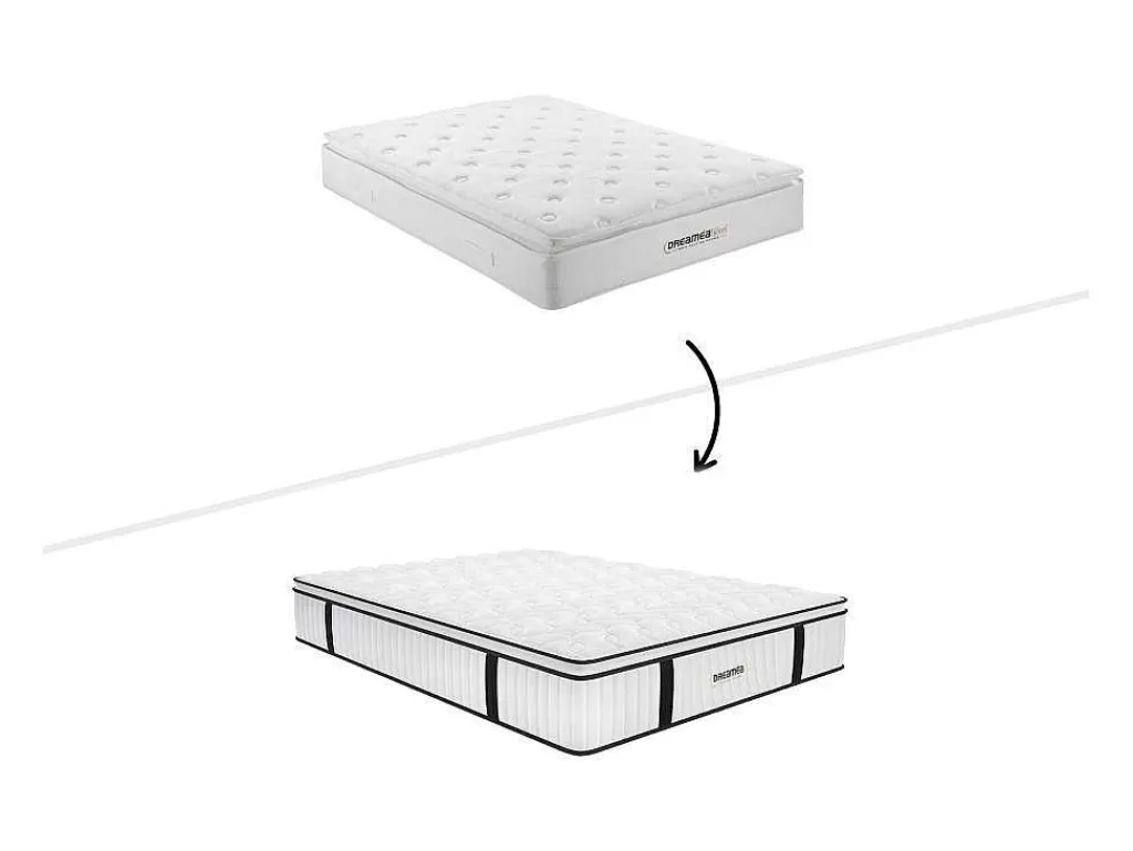 Conjunto Colchão E Sommier*DREAMEA HOTEL Conjunto Sommier E Colchão Antifogo Molas Ensacadas E Sobrecolchão Integrado 140X190 Cm - Delice Da