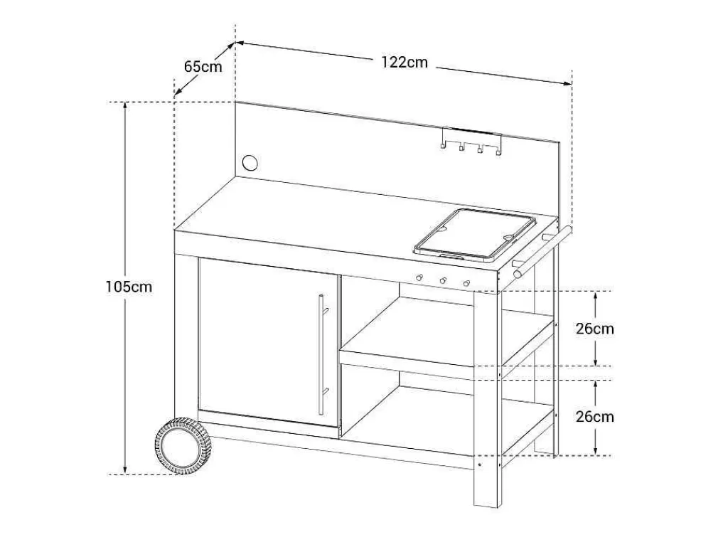 Pequenos Eletrodomésticos*Cook'in Garden - Aparador Para Chapa Nova Xl