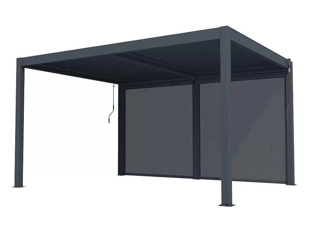 Pérgola, Coreto, Quiosque*EXPERTLAND Cortina Retratil Para Pérgola Bioclimatica L3,67 X A2,05 M - Viadana