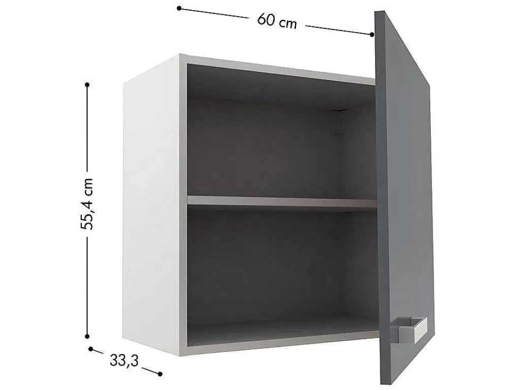 Promoções Sala*Vente-unique Cozinha Completa 300 Cm 10 Elementos De Arrumação Cinzento E Branco - Trattoria